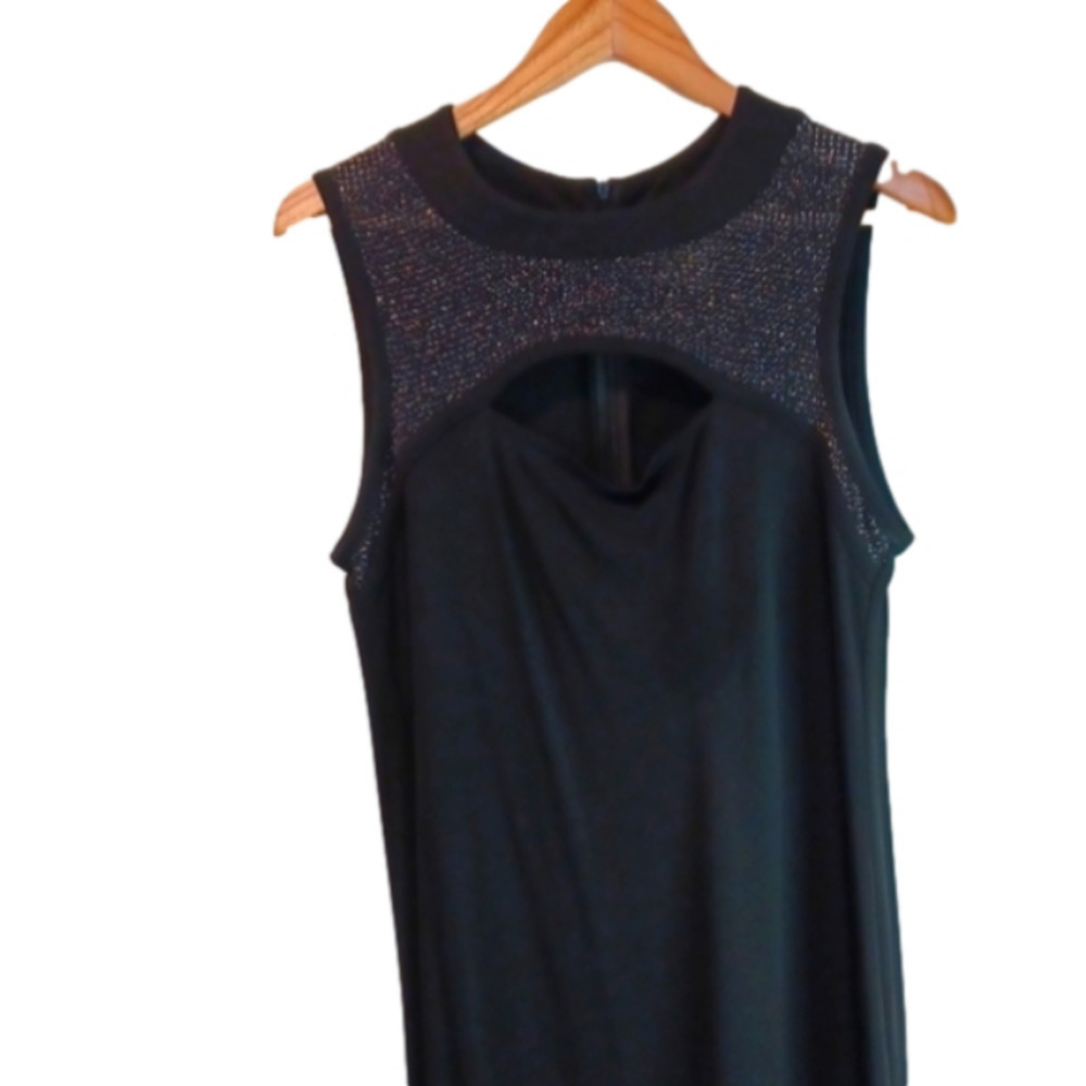 Joseph Ribkoff Sleeveless Long Black Gown with Coat Sz 14